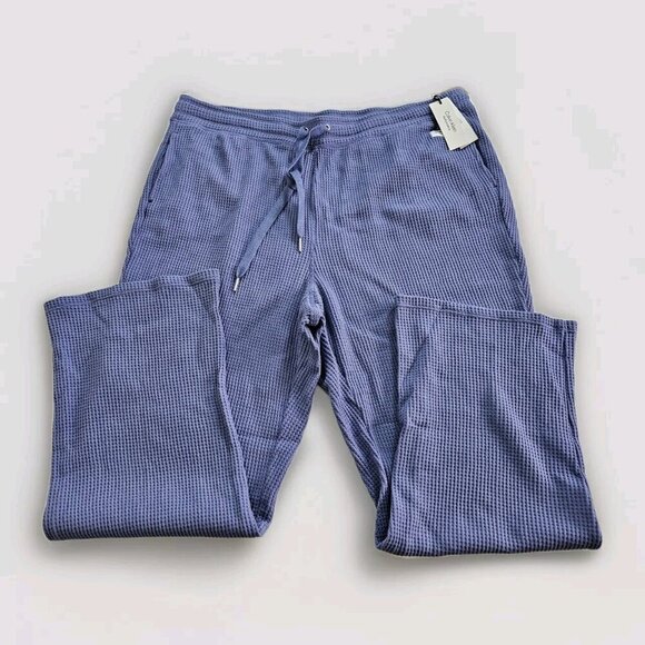 Calvin Klein Sweatpants Womens 3X Blue Waffle Thermal Active Lounge Performance - Picture 8 of 15